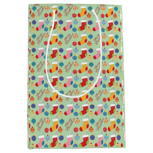 feestelijke kerstvakantie op maat medium cadeauzakje (Voorkant)