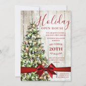 Feestelijke Kerstvakantie Open Huis Feest Kaart (Voorkant)
