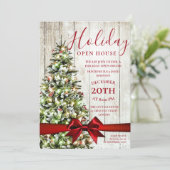 Feestelijke Kerstvakantie Open Huis Feest Kaart (Staand voorkant)