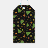 Feestelijke Kerstvakantie Print Cadeaulabel (Voorkant)