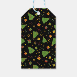 Feestelijke Kerstvakantie Print Cadeaulabel