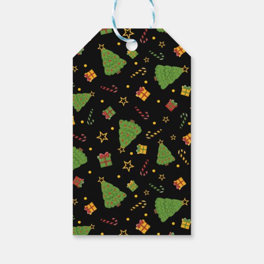 Feestelijke Kerstvakantie Print Cadeaulabel (Achterkant)