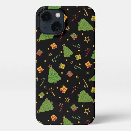 Feestelijke Kerstvakantie Print iPhone Hoesje (Achterkant)