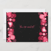 Feestelijke Kerstvakantie Rode Sneeuwlichten Glow Kaart (Achterkant)