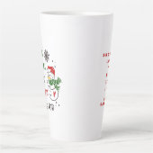 Feestelijke Kerstvakantie Sneeuwman Latte Mok (Voorkant)
