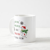Feestelijke Kerstvakantie Sneeuwman Mok (Voorkant links)