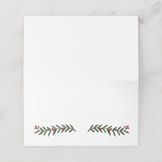 Feestelijke Kerstvakantie Trouwplaats Kaart Plaatskaartje (Buitenkant ongevouwen)