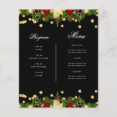 Feestelijke Kerstvakantie Uitnodigen w / Programma (Achterkant)