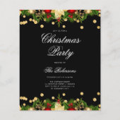 Feestelijke Kerstvakantie Uitnodigen w / Programma (Voorkant)