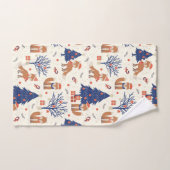 Feestelijke Kerstvakantie vos betegeld Bad Handdoek (Handdoek)