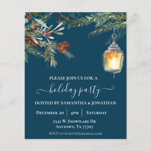 Feestelijke Kerstvakantie Winter Dennendruppel Fly Flyer (Voorkant)