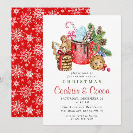Feestelijke Kerstvakantiekoekjes & Cacaoparty Kaart