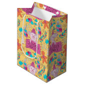 Feestelijke Kerstvarkens Medium Cadeauzakje (Voorkant Gekanteld)