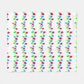 Feestelijke kerstverlichting fleece deken (Voorkant (Horizontaal))
