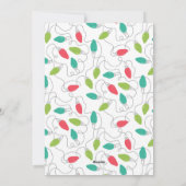 Feestelijke kerstverlichting Foto Vakantie Kaart (Achterkant)