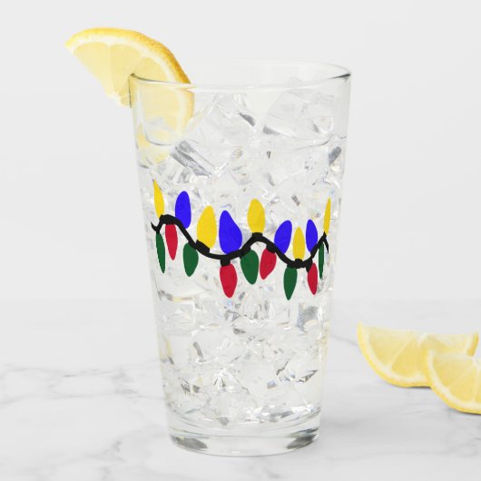 Feestelijke kerstverlichting glas (Voorkant ijs)