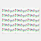 Feestelijke kerstverlichting inpakpapier vel (Voorkant)