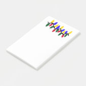 Feestelijke kerstverlichting post-it® notes (Schuin)