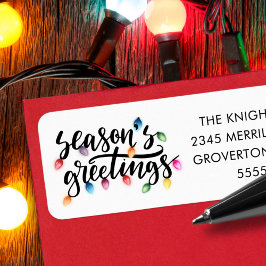 Feestelijke Kerstverlichting Seizoenen Groeten Etiket