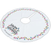 Feestelijke Kerstverlichting Seizoenen Groetjes Na Kerstboom Rok (Gekanteld)