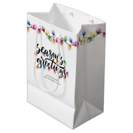 Feestelijke Kerstverlichting Seizoenen Groetjes Na Medium Cadeauzakje