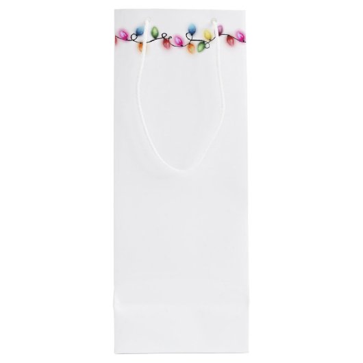 Feestelijke Kerstverlichting Seizoenen Groetjes Na Wijn Cadeautas (Achterkant)