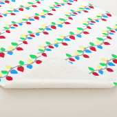 Feestelijke kerstverlichting sherpa deken (3/4)