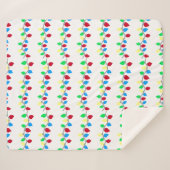 Feestelijke kerstverlichting sherpa deken (Voorkant (horizontaal))