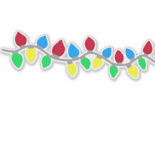 Feestelijke kerstverlichting sticker (Voorkant)