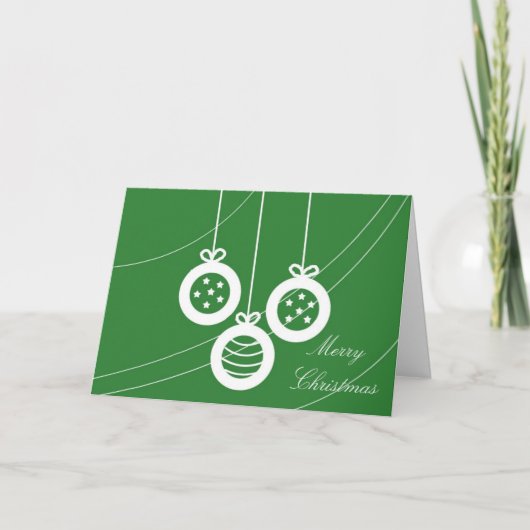 Feestelijke Kerstversiering Feestdagen Kaart (Voorkant)