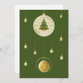 Feestelijke Kerstversiering Feestdagenkaart (Voorkant / Achterkant)