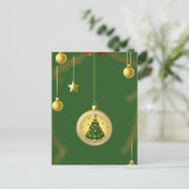 Feestelijke Kerstversiering Feestdagenkaart (Staand voorkant)