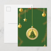 Feestelijke Kerstversiering Feestdagenkaart (Voorkant / Achterkant)