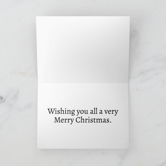 Feestelijke kerstversiering kaart (Binnen)