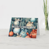 Feestelijke kerstversiering kaart (Voorkant)