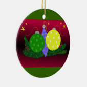 Feestelijke Kerstversiering Keramisch Ornament (Rechts)