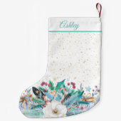 feestelijke kerstversiering kleine kerstsok (Achterkant)