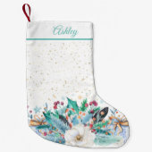 feestelijke kerstversiering kleine kerstsok (Voorkant)