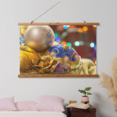 Feestelijke kerstversiering met engelen hangend wandkleed (Slaapkamer)