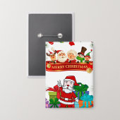Feestelijke kerstversiering met Sinterklaas en cad Button (Voorkant / Achterkant)
