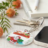 Feestelijke kerstversiering met Sinterklaas en cad Sleutelhanger (Voorkant Rechts)