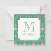 Feestelijke kerstversiering Monogram behuizing Notitiekaartje (Voorkant)