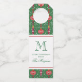 Feestelijke kerstversiering Monogram Flessenhanger (Voorkant)