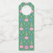 Feestelijke kerstversiering Monogram Flessenhanger (Achterkant)