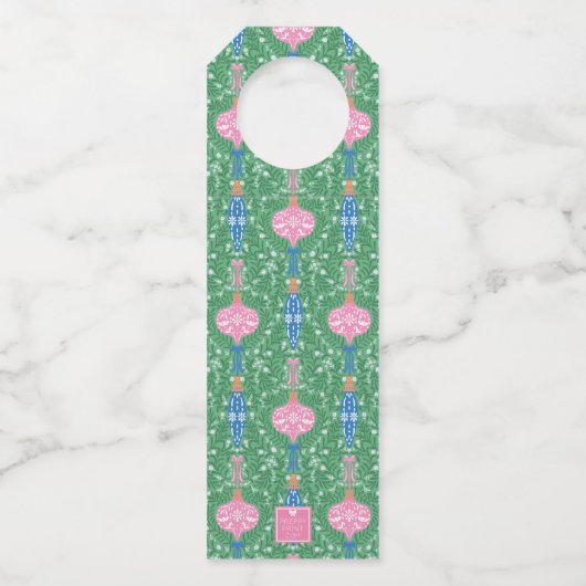 Feestelijke kerstversiering Monogram Flessenhanger (Achterkant)