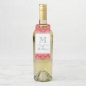 Feestelijke kerstversiering Monogram Flessenhanger (Op fles)