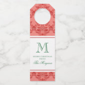 Feestelijke kerstversiering Monogram Flessenhanger (Voorkant)