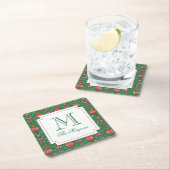 Feestelijke kerstversiering Monogram Kartonnen Onderzetters (Insitu)