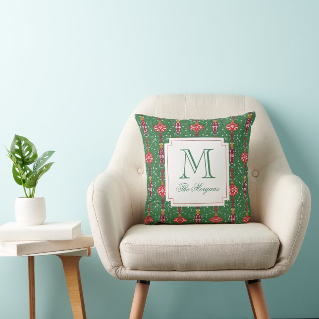 Feestelijke kerstversiering Monogram Kussen (Stoel)