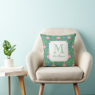 Feestelijke kerstversiering Monogram Kussen